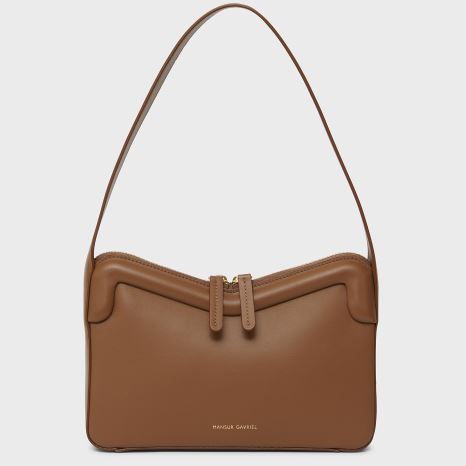 Women's Mansur Gavriel M Frame Baguette Baguette Bag Brown | AU M768GM